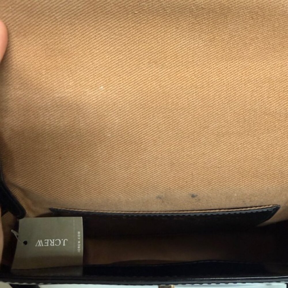J.CREW Edie Crossbody Bag in Italian Leather in Black - Picture 5 of 6